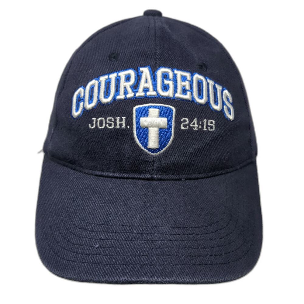 Kerusso Baseball Cap Blue One Size Courageous Joshua 24:15 Religious Cross Hat